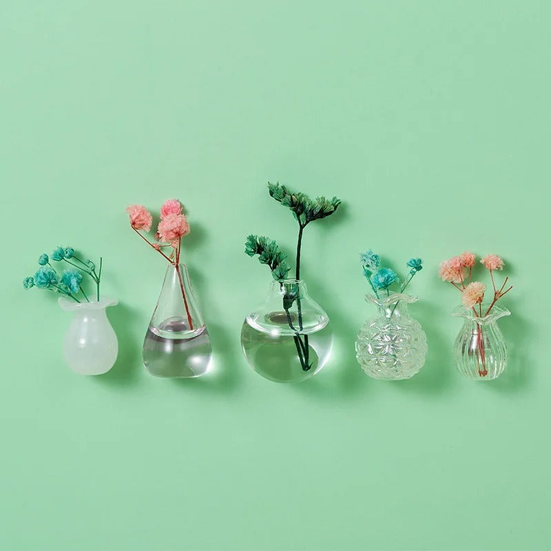 BloomDots Mini Fridge Vase Magnets (Set of 5)
