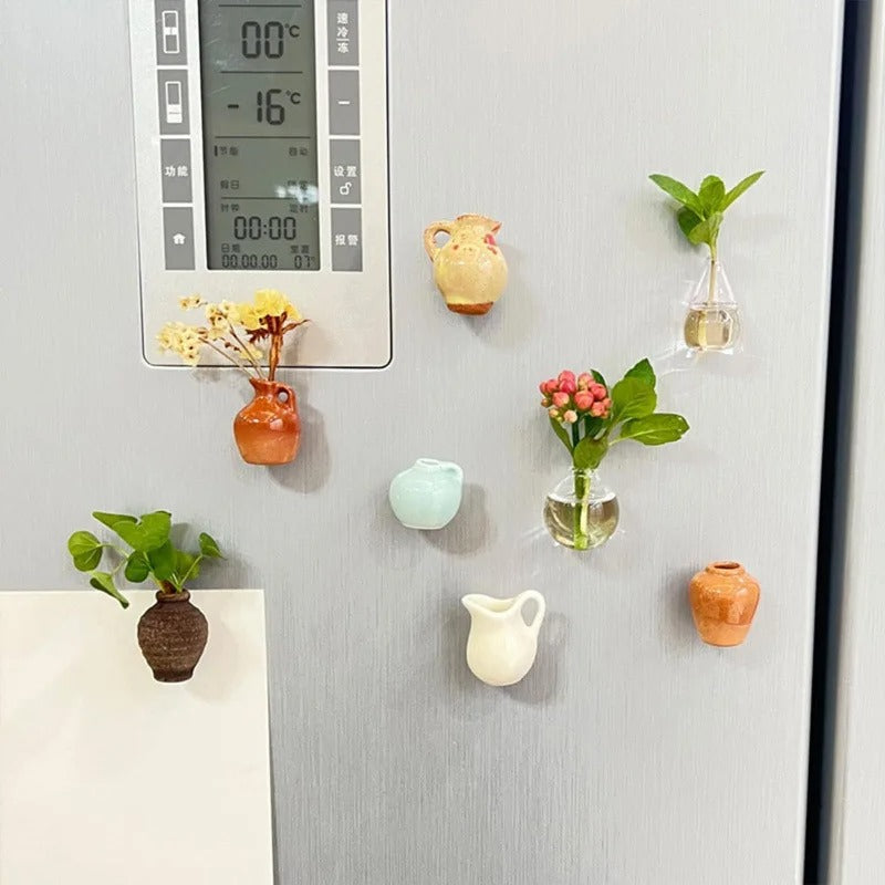 BloomDots Mini Fridge Vase Magnets (Set of 5)